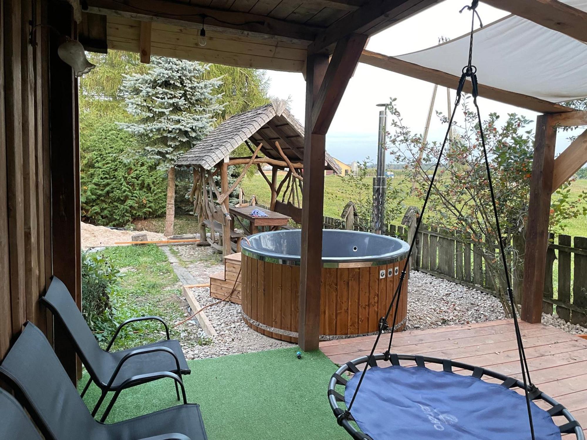 Dom Z Sauna - Lugiele Dzierwiany Экстерьер фото